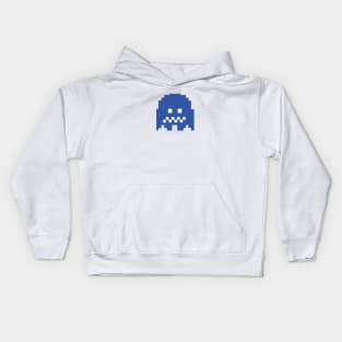 Pacman blue ghost Kids Hoodie